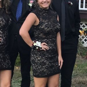 Black/Nude homecoming dress